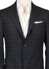 Barba Napoli Dark Blue Wool Plaid Sportcoat - (BNGULELLO73281121) - Parent