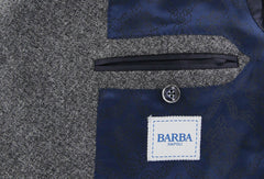 Barba Napoli Gray Virgin Wool Solid Sportcoat - (BN104144B15) - Parent