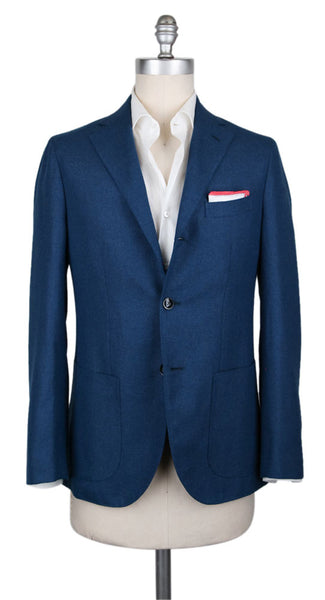 Barba Napoli Blue Virgin Wool Solid Sportcoat - (BN98173) - Parent