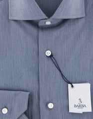 Barba Napoli Blue Solid Shirt - Extra Slim - (I12030502U13T) - Parent