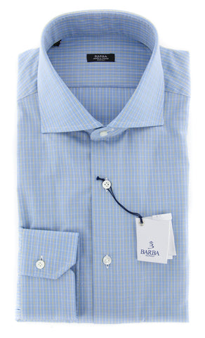 Barba Napoli Blue Shirt - Extra Slim - 15 US / 38 EU