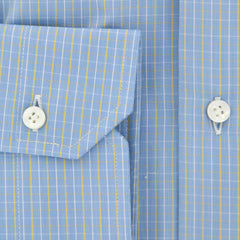 Barba Napoli Blue Check Shirt - Extra Slim - 15/38 - (I1U13T343705)