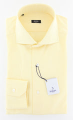Barba Napoli Yellow Micro-Check Shirt - Extra Slim - 16/41 - (BNU04040A)