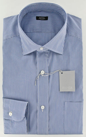 Barba Napoli Blue Shirt – Size: 17 US / 43 EU