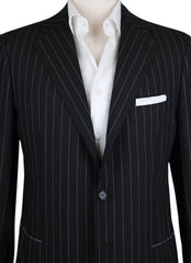 Cesare Attolini Black Wool Striped Sportcoat - (CA35816317) - Parent