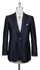 Cesare Attolini Navy Blue Silk Fancy Sportcoat - (CA201005317) - Parent