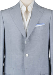 Cesare Attolini Blue Linen Micro-Houndstooth Sportcoat - (207) - Parent