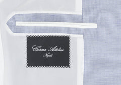 Cesare Attolini Blue Linen Micro-Houndstooth Sportcoat - (207) - Parent