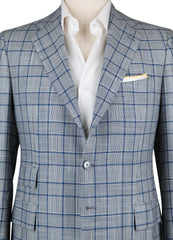 Cesare Attolini Light Gray Plaid Sportcoat - (CAM321126217) - Parent