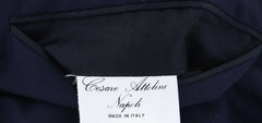 Cesare Attolini Dark Blue Wool Solid Sportcoat - (CA351309216) - Parent