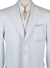 Cesare Attolini Light Blue Striped Sportcoat - (CA3752217) - Parent