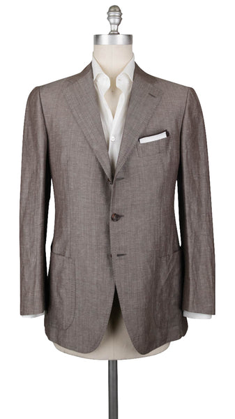 Cesare Attolini Brown Wool Blend Melange Sportcoat - (201) - Parent