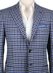 Cesare Attolini Blue Shephard's Check Sportcoat - (CA1020171) - Parent