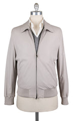 Cesare Attolini Cream Leather Solid Jacket - (CA115512411) - Parent
