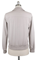 Cesare Attolini Cream Leather Solid Jacket - (CA115512411) - Parent