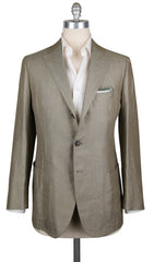 Cesare Attolini Olive Green Linen Sportcoat - (CA351211127) - Parent