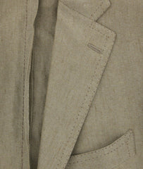 Cesare Attolini Olive Green Linen Sportcoat - (CA351211127) - Parent