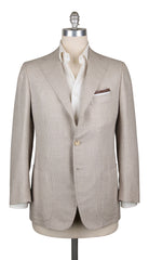 Cesare Attolini Cream Plaid Sportcoat - 40/50 - (CA351062117)