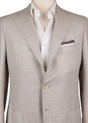 Cesare Attolini Cream Plaid Sportcoat - (CA351062117) - Parent