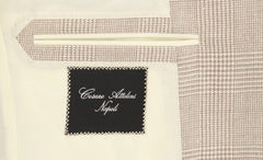 Cesare Attolini Cream Plaid Sportcoat - (CA351062117) - Parent