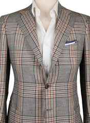 Cesare Attolini Caramel Brown Plaid Sportcoat - (CA351039117) - Parent