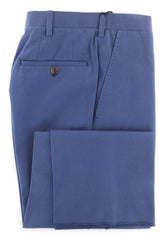 Cesare Attolini Navy Blue Solid Cotton Blend Pants - Slim - 30/46 - (781)