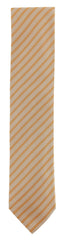 Cesare Attolini Orange Striped Silk Tie - 3.25" x 57" - (447)