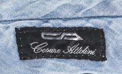 Cesare Attolini Dark Blue Solid Cotton Blend Pants - Slim - (1833) - Parent