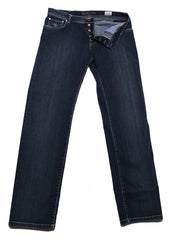 Cesare Attolini Denim Blue Solid Jeans - Slim -  40/56 - (1170)