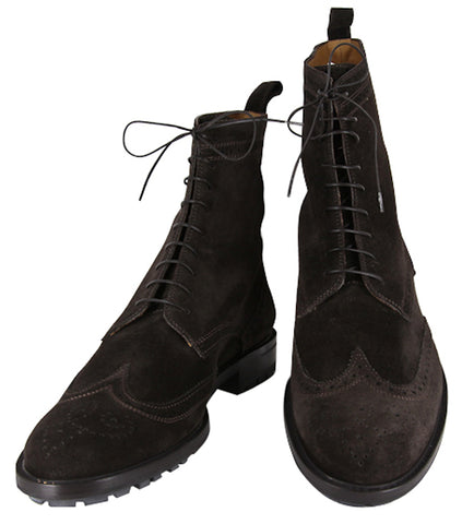 Sutor Mantellassi Dark Brown Wingtip Boots