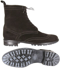 Sutor Mantellassi Dark Brown Suede Wingtip Boots - (CM2249) - Parent