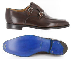 Sutor Mantellassi Medium Brown Shoes - Double Monkstrap - 12/11