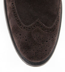 Sutor Mantellassi Brown Suede Shoes - Wingtip Lace up - 10/9