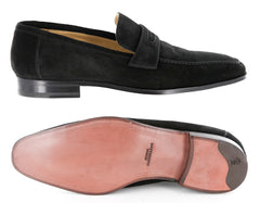 Sutor Mantellassi Black Suede Shoes - Loafer - Size 7 (US) / 6 (EU)