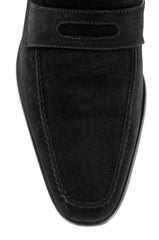 Sutor Mantellassi Black Suede Shoes - Loafer - Size 7 (US) / 6 (EU)