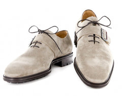 Sutor Mantellassi Beige Suede Shoes - Lace Up - Size 8 (US) / 7 (EU)