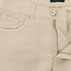 Canali Beige Solid Pants - Slim - (915309092877) - Parent