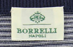 Luigi Borrelli Navy Blue Sweater - Crewneck - Medium/50 - (21/B18132T/9580)