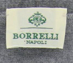 Luigi Borrelli Gray Solid Sweater - Cardigan - Medium/50 - (21/B14106T/6981)