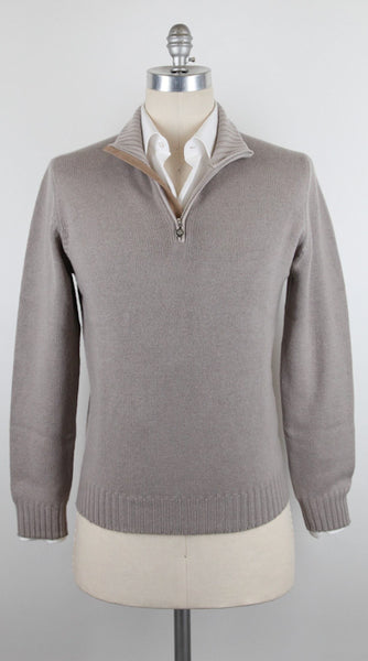 Luigi Borrelli Light Brown Sweater - Medium/50 - (22/B07478T/35230)
