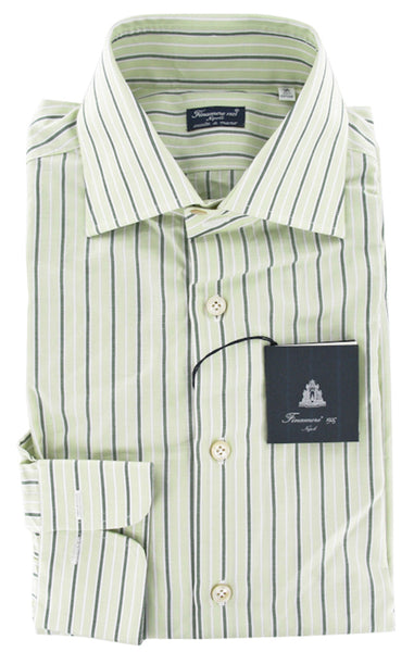 Finamore Napoli Green Cotton Shirt 16/41