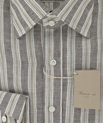 Finamore Napoli Brown Shirt 15.5/39