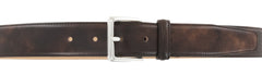 Fiori Di Lusso Brown Patina Calf Leather Belt - (129) - Parent