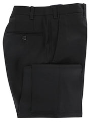Fiori Di Lusso Black Solid Wool Pants - Extra Slim - 28/44 - (576)