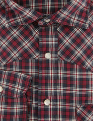 Finamore Napoli Red Plaid Cotton Shirt - Extra Slim - (W1) - Parent
