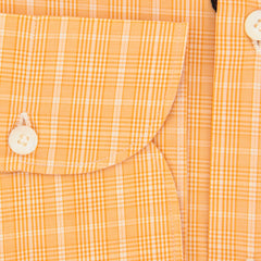 Finamore Napoli Orange Plaid Cotton Shirt - Slim - (WG) - Parent