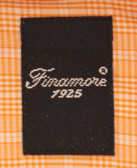 Finamore Napoli Orange Plaid Cotton Shirt - Slim - (WG) - Parent