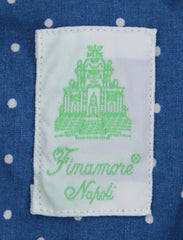 Finamore Napoli Blue Polka Dot Shirt - Extra Slim - (WB) - Parent