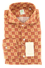 Finamore Napoli Orange Fancy Shirt - Extra Slim - (FN84174) - Parent