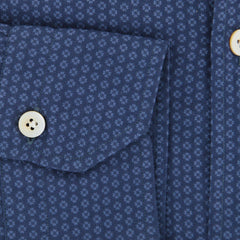 Finamore Napoli Dark Blue Floral Cotton Shirt - Extra Slim - (UA) - Parent